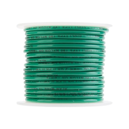 REMINGTON INDUSTRIES 14 AWG Gauge Solid THHN Wire, 100 ft Length, Green, 0.102" Diameter, 600 Volts, Building Wire 14SLDGRETHHN100